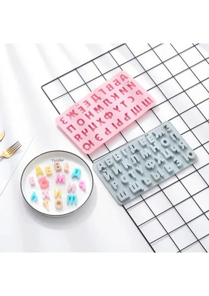 Çikolata Rus Alfabesi Kalıbı Rusça Harf Kalıbı Şeker Hamuru Silikon Russian Cake Mold modelleri