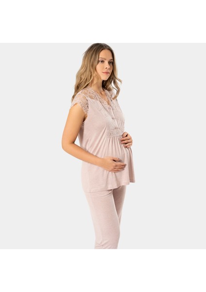 Kadın Lohusa Pijama Takımı 3294/PUDRA fiyatları