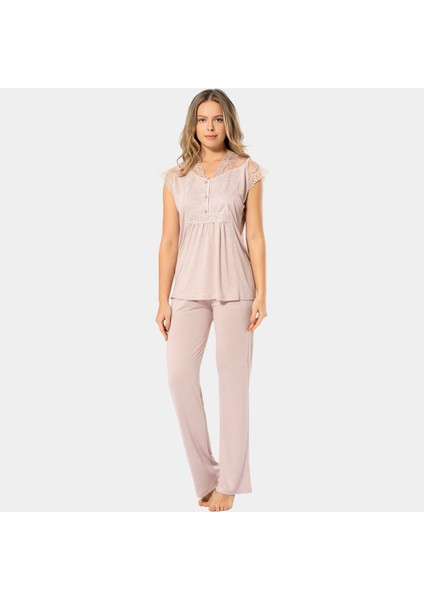 Kadın Lohusa Pijama Takımı 3294/PUDRA modelleri