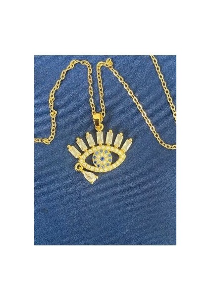 Göz Detaylı Altın Renk Kolye fırsatları