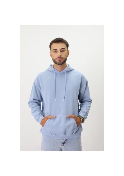 Eskitme Desenli Unisex Hoodie Sweatshirt
