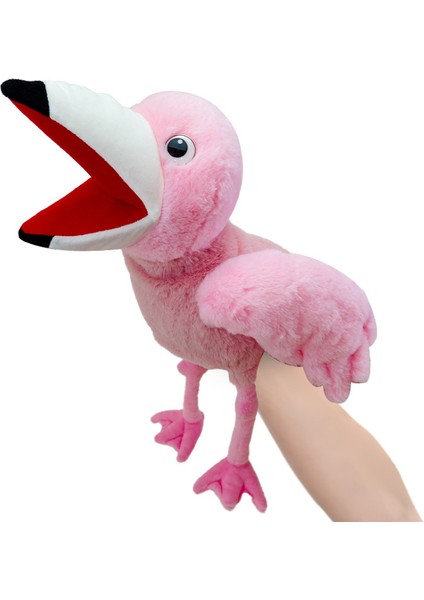 Flamingo El Kuklası Oyuncaklar Çocuklar Için Interaktif Peluş Oyuncaklar Çocuklar Için Hediyeler 40CM (Yurt Dışından)