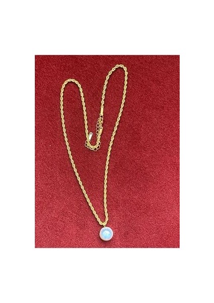 Modern ve Şık Mavi Taşlı Kolye modelleri