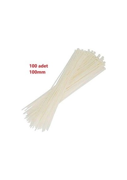 100 Adet 2.5X100MM Plastik Kablo Bağı Kelepçe Seti - Kablolama ve Düzenleme Için Mükemmel Çözüm!