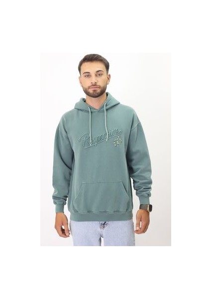 Eskitme Desenli Unisex Hoodie Sweatshirt