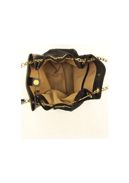 Kadın Taba Süet Zincir Askılı Ağzı Körüklü Omuz Çantası indirimleri