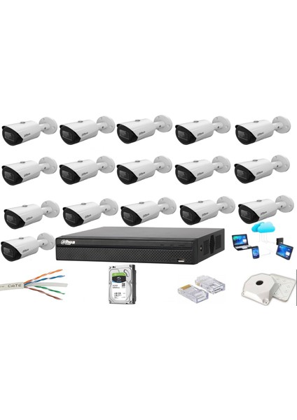 16 Kameralı 2 Mp Starlight Ip Güvenlik Kamera Seti