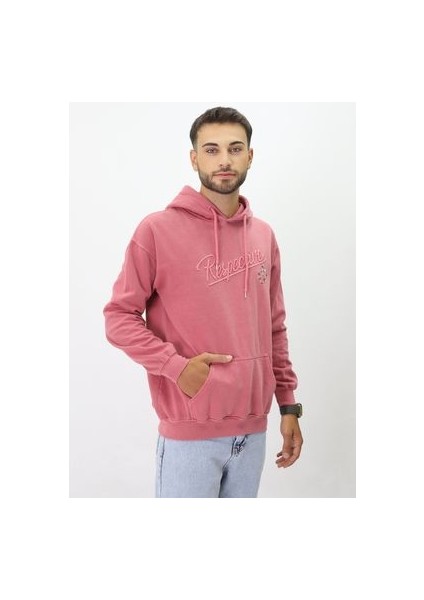 Eskitme Desenli Unisex Hoodie Sweatshirt