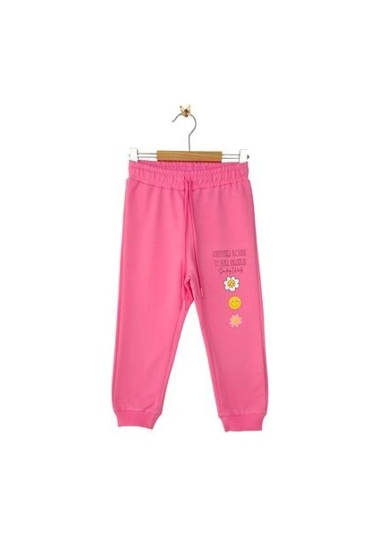 Kız Çocuk Emoji Desenli Uzun Kol Bisiklet Yaka Pembe Alt Üst Takım| 3-8 Yaş Çocuk Giyim modelleri