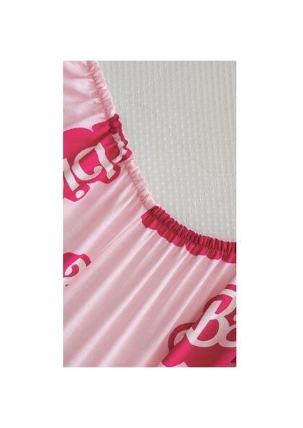 Lcw Home Bebek Pembe Barbie Baskılı Tek Kişilik Dokuma Lastikli Çarşaf modelleri