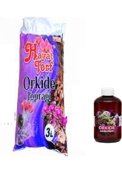 Orkide Toprağı 3 L+Orkide Sıvı Bitki Besini 250 ml