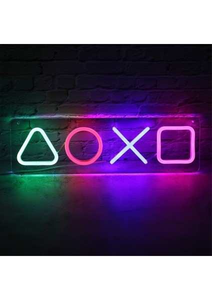 Neon LED Duvar Dekoratif Aydınlatma -Gamer, 40X13CM-