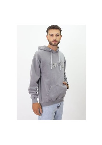 Eskitme Desenli Unisex Hoodie Sweatshirt