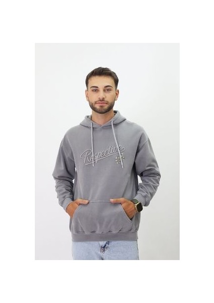 Eskitme Desenli Unisex Hoodie Sweatshirt fırsatları