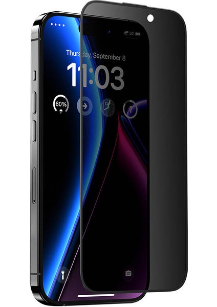 iPhone 16 Pro Max Uyumlu 3D Privacy Gizlilik Hayalet Cam Ekran Koruyucu