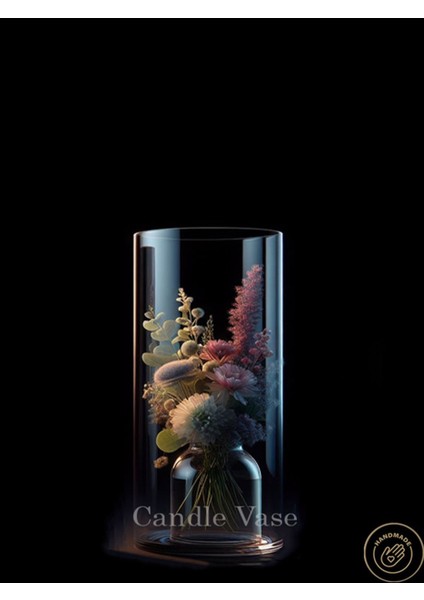 Tekno Trust Silindir Cam Vazo 10 cm Genişlik 20 cm 25 cm Yükseklik El Imalatıdır fiyatları