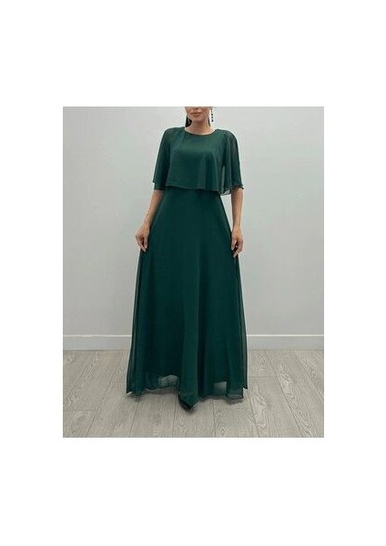 Düz Şifon Kumaş Bolero Detaylı Elbise fiyatları