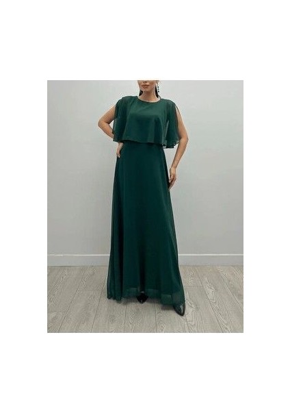 Düz Şifon Kumaş Bolero Detaylı Elbise modelleri