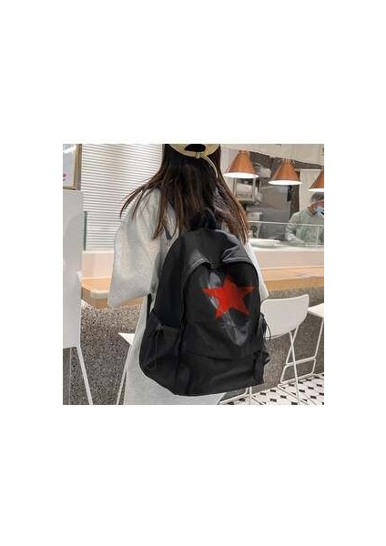 Red Star Baskılı Unisex Sırt Çantası