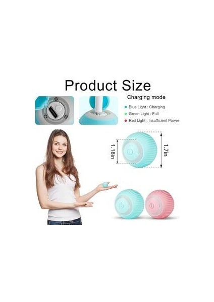 Akıllı Kedi Topu, Kendinden Hareketli Kedi Oyuncağı, Interaktif Kedi Köpek Topu, Kedi Topu indirimleri