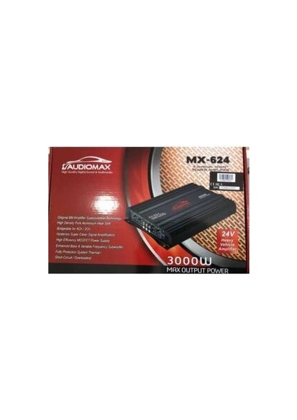 MX-624 3000W 4 Kanal Oto Anfi 24 Watt