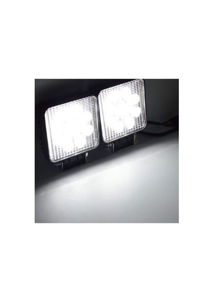 Çift 9'lu LED Çalışma Lambası Forklift Iş Makinesi Kamyon Tır Off Road Araç Uyumlu