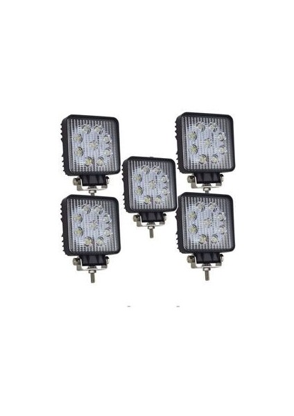 Çift 9'lu LED Çalışma Lambası Forklift Iş Makinesi Kamyon Tır Off Road Araç Uyumlu