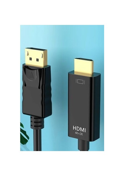 Displayport To HDMI Kablo, Display Port Dp To HDMI Çevirici Dönüştürücü, 1.8 Metre