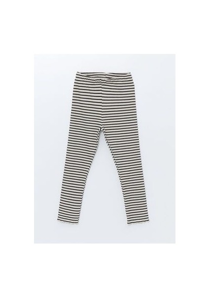 Lcw Beli Lastikli Çizgili Kız Bebek Tayt