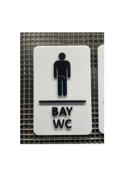 Bay - Wc Yönlendirme Levhası 15 x 22 cm Pleksi 2'li