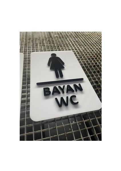 Bay - Wc Yönlendirme Levhası 15 x 22 cm Pleksi 2'li