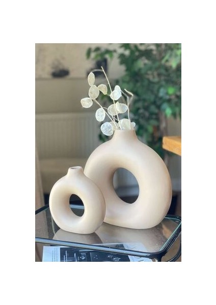 Mom Ikili Halka Vazo Bej fiyatları