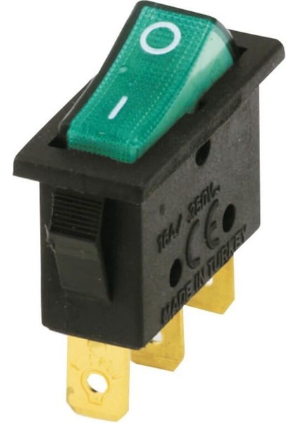 Tekli Yeşil Işıklı Anahtar 16A