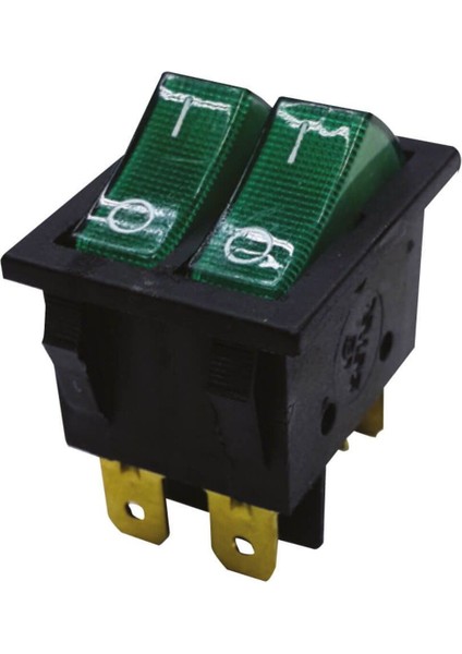 Ikili Işıklı Anahtar 16A Yeşil fiyatları