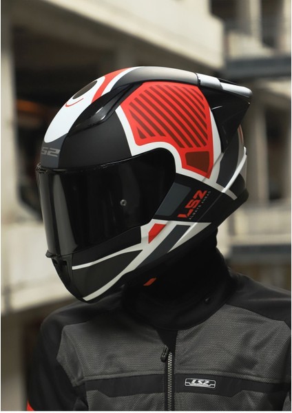 Rapıd 2 Race Grıd Mat Beyaz-Kırmızı Kask