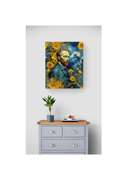 Vincent Van Gogh Tarzı Cam Tablo