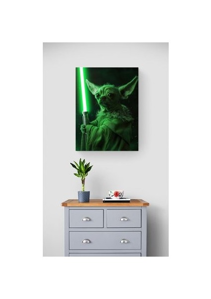 Star Wars - Şivava Yoda Cam Tablo