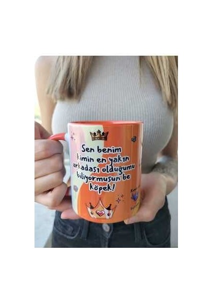 Prens-Sen Benim Kimin En Yakın Arkadaşı Olduğumu Biliyor Musun Yazılı Hediyelik Kupa Bardak