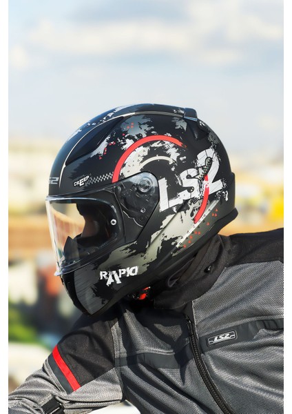 Rapıd 2 Cırcle Mat Siyah-Kırmızı Kask fiyatları