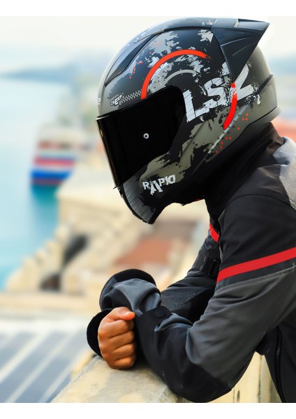 Rapıd 2 Cırcle Mat Siyah-Kırmızı Kask + Spoıler fırsatları