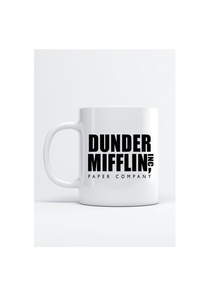 The Office Dizisi Dunder Mifflin Company Logo Baskılı Porselen Kupa Bardak