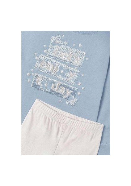 Kız Çocuk Sweat Tayt Takım Mavi 4709 fiyatları