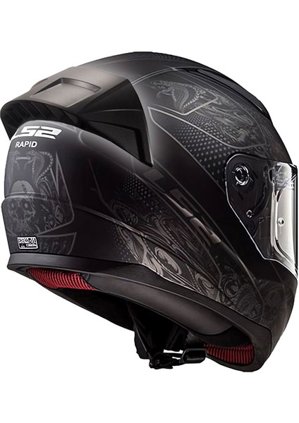Rapıd Crypt Mat Siyah Kask Spoıler