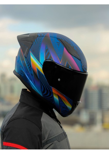 Rapıd 2 Race Optık Mat Mavi-Mor Kask modelleri