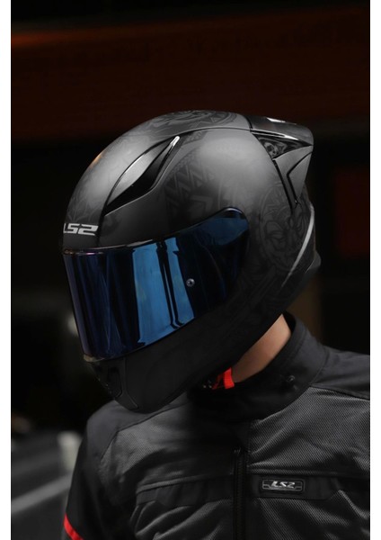 Rapıd 2 Race Takaroa Mat Siyah Kask + Spoiler