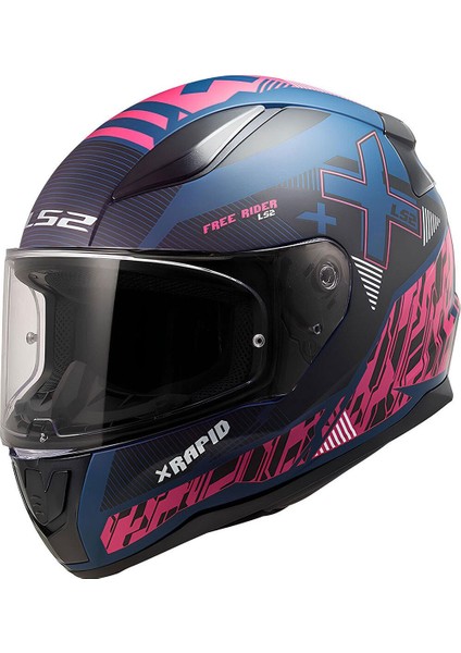Rapid 2 Xtreet Mat Mavi-Mor Kask