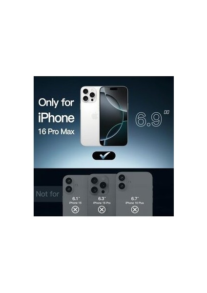 Iphone 16 Pro Max Kılıf Magsafe Özellikli Şeffaf Kamera Koruma Çıkıntılı Şeffaf Magsafe Kılıf