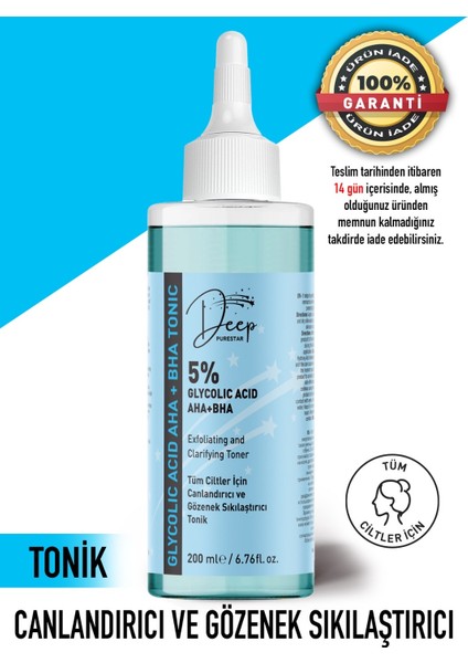Canlandırıcı Tüm Ciltler Için Glikolik Asit Tonik 200 ml