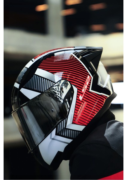 Rapıd 2 Race Extra Beyaz-Kırmızı Kask