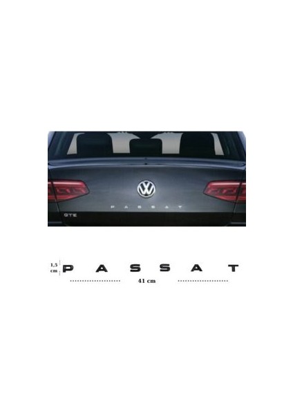 Kalitesiyle Volkswagen Passat Bagaj Arması Siyah Yazı Yeni Nesil Versiyon - Passat Yazı -